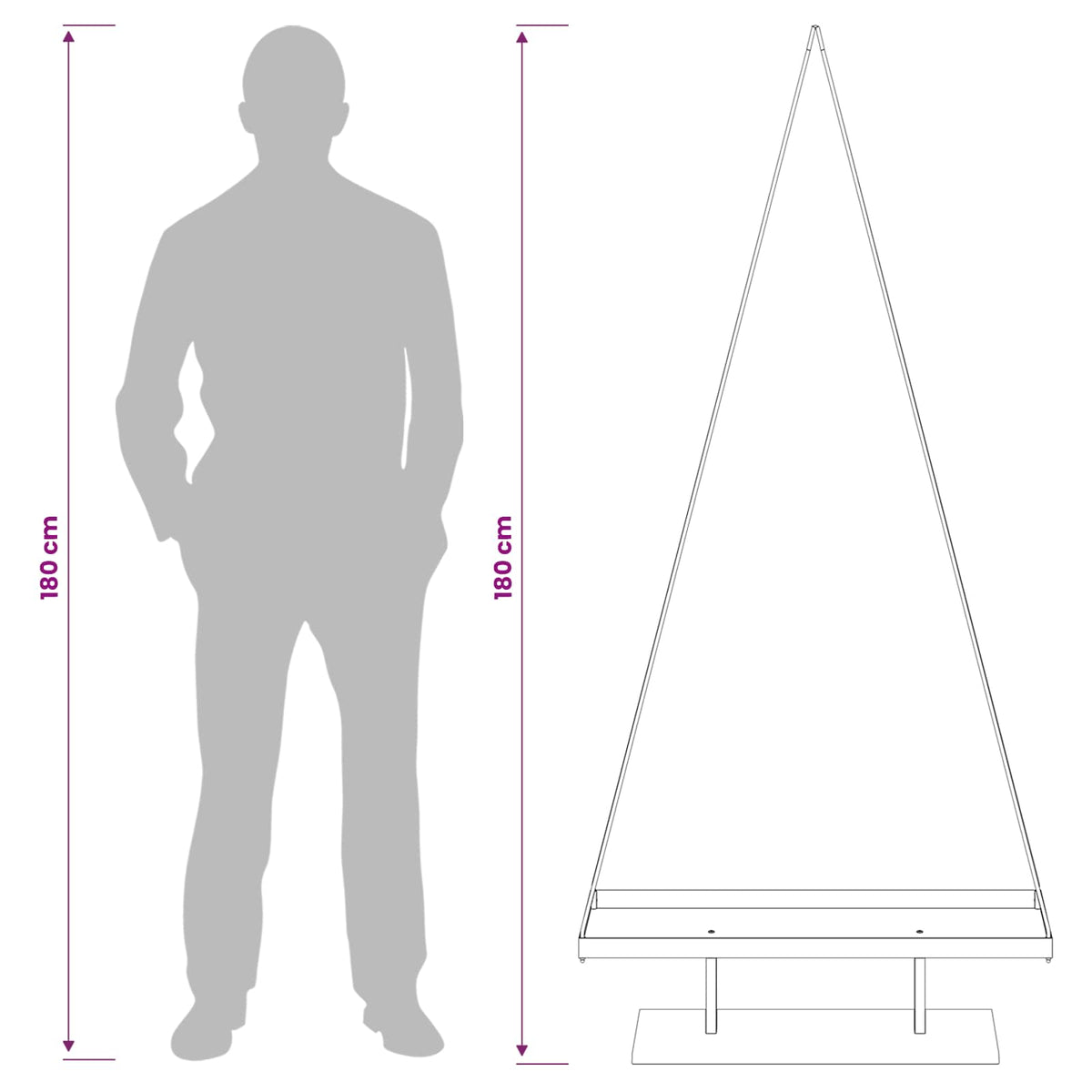 Metalinis Kalėdų medis KUOPIO 180 cm Plienas Balta