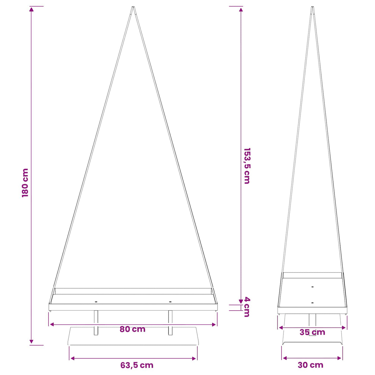 Metalinis Kalėdų medis KUOPIO 180 cm Plienas Balta