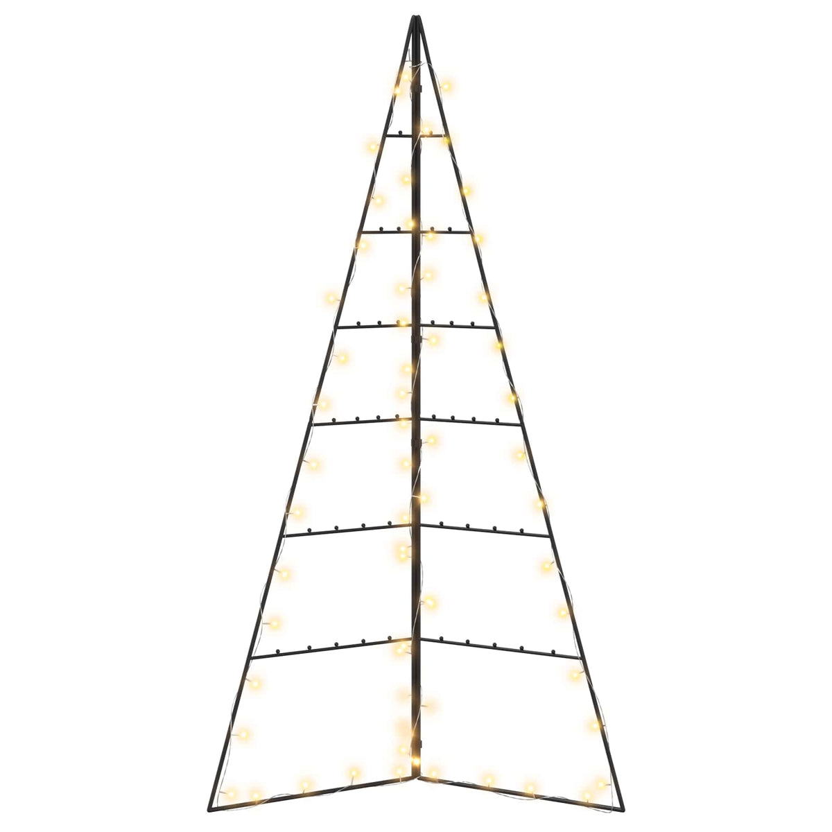 Metalinė eglutė su LED KUOPIO 140 cm Šilta balta Plienas Juoda