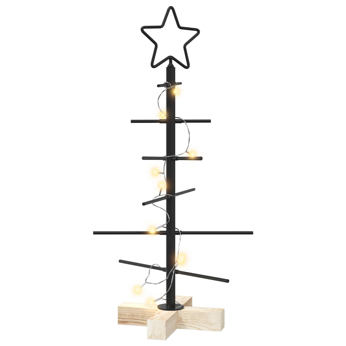 Metalinis Kalėdų medis KUOPIO 60 cm Šilta balta Plienas Juoda