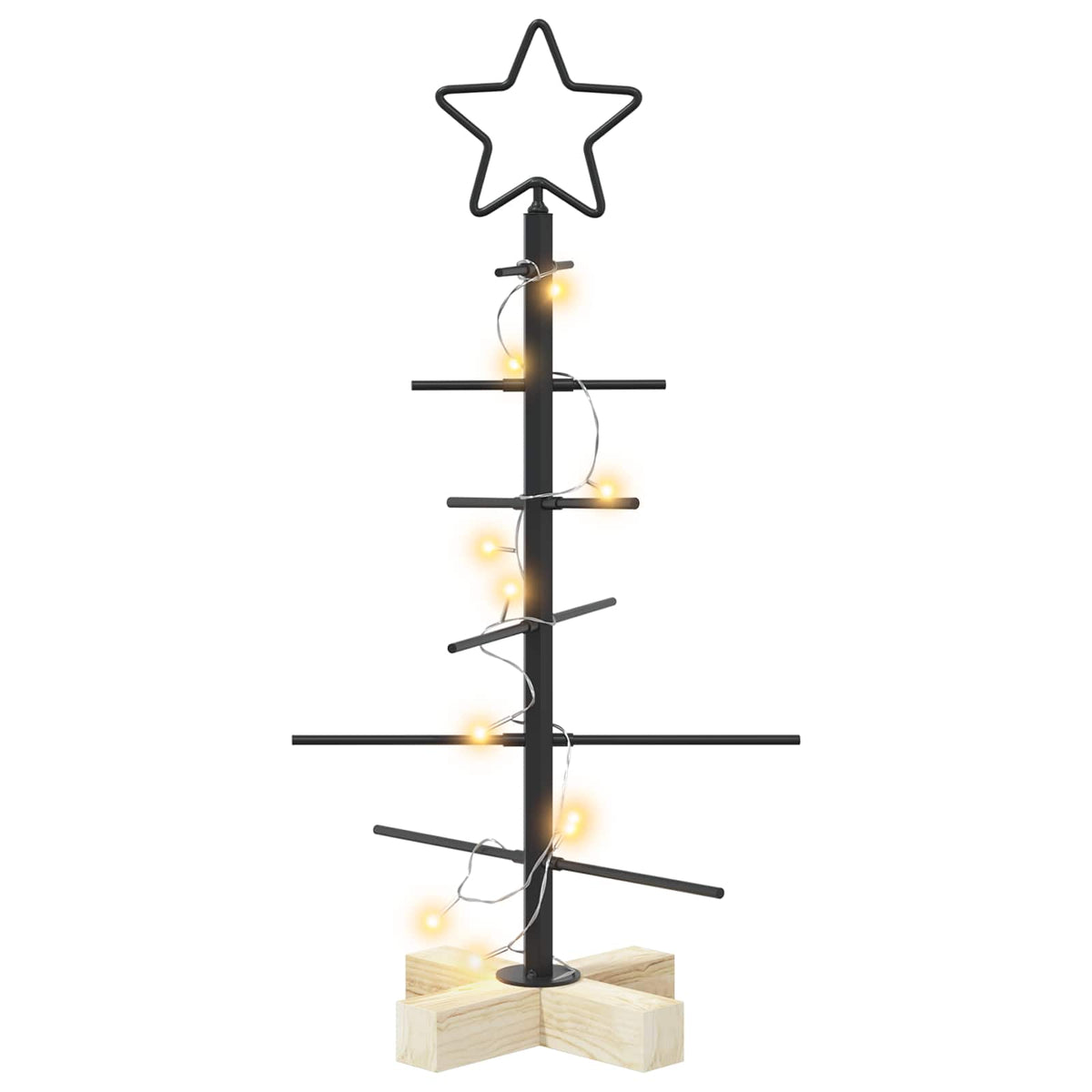 Metalinis Kalėdų medis KUOPIO 60 cm Šilta balta Plienas Juoda