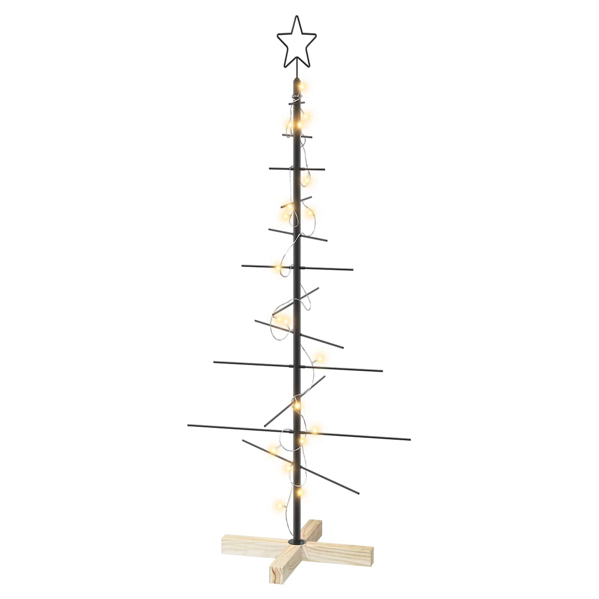 Metalinis Kalėdų medis KUOPIO 120 cm Šilta balta Plienas Juoda