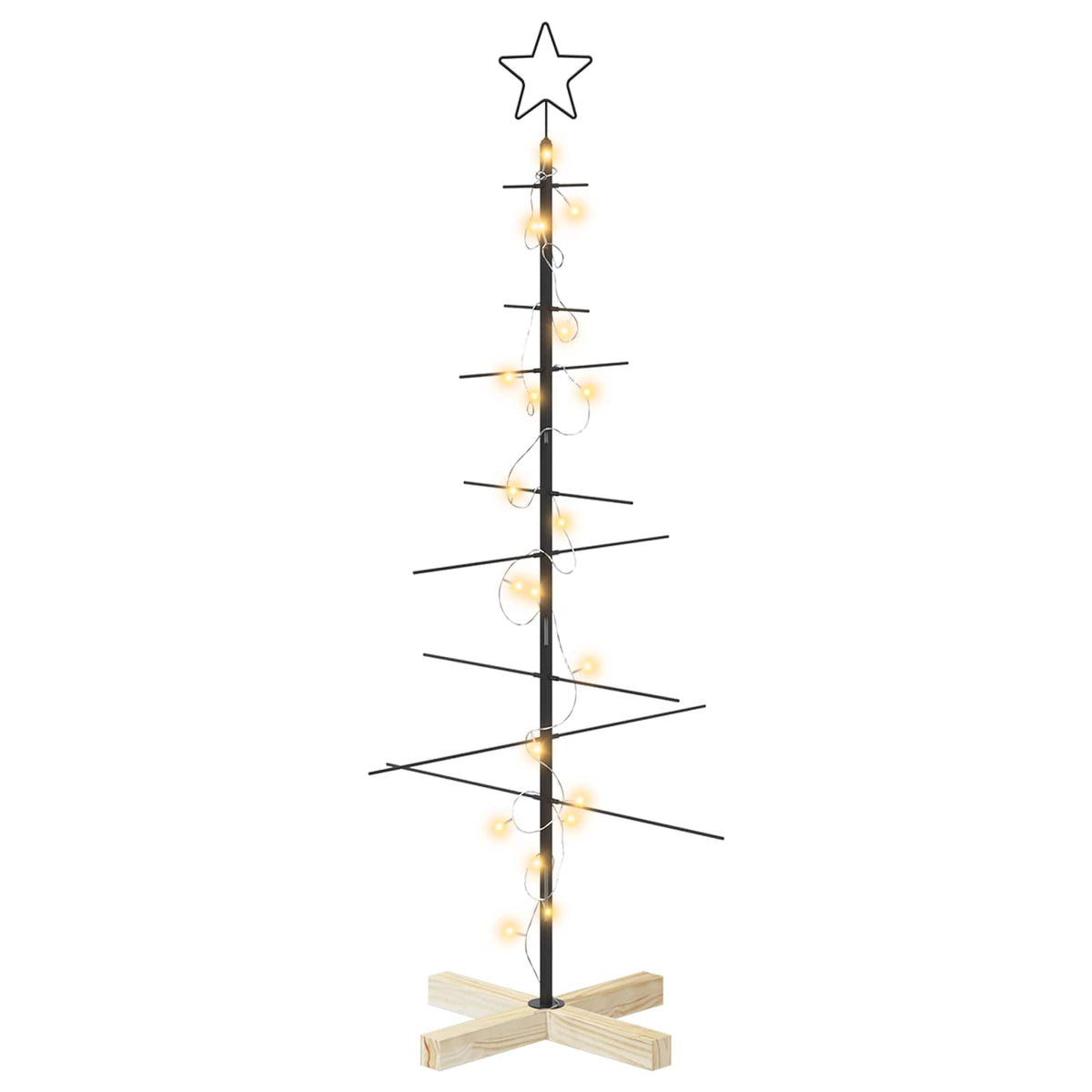 Metalinis Kalėdų medis KUOPIO 120 cm Šilta balta Plienas Juoda