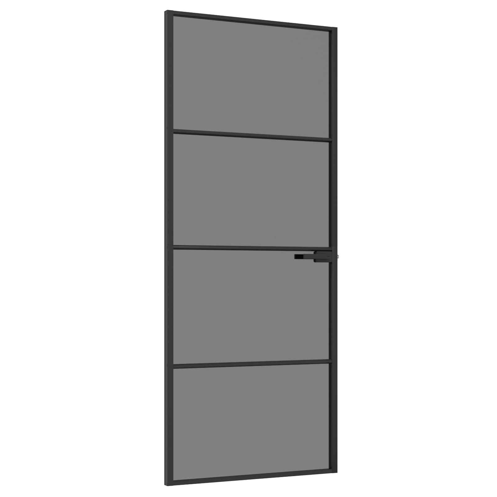 Vidaus durys 83 x 201,5 cm Grūdintas stiklas ir aliuminis