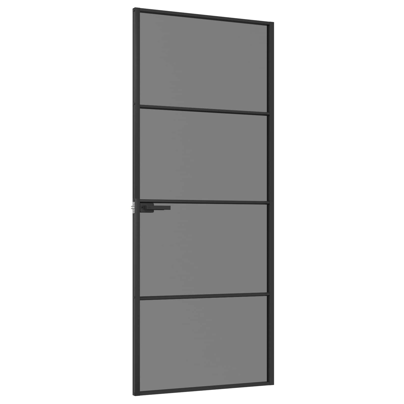 Vidaus durys 83 x 201,5 cm Grūdintas stiklas ir aliuminis