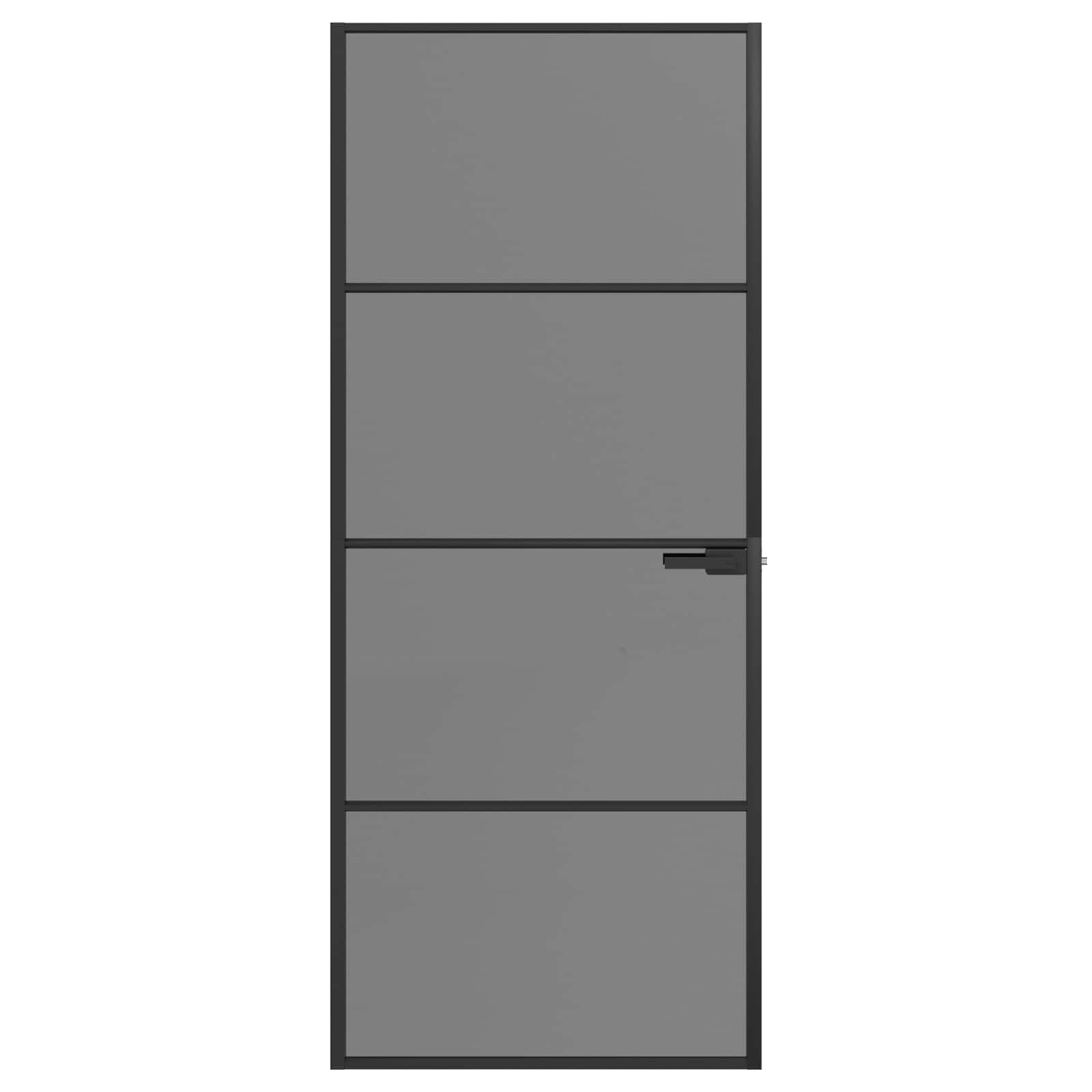 Vidaus durys 83 x 201,5 cm Grūdintas stiklas ir aliuminis