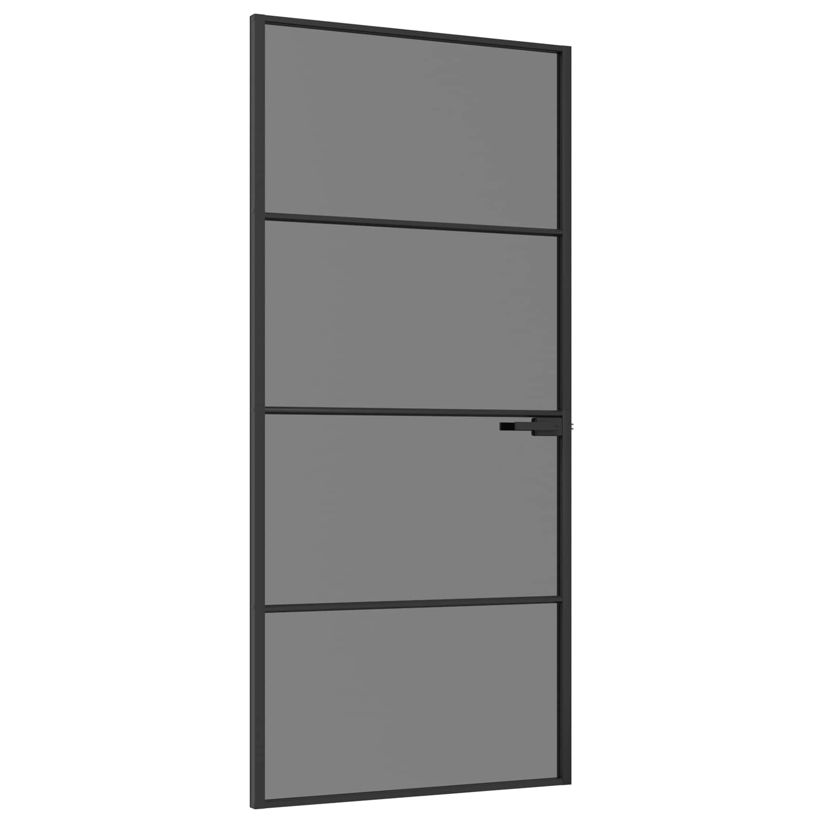 Vidaus durys 93 x 201,5 cm Grūdintas stiklas ir aliuminis