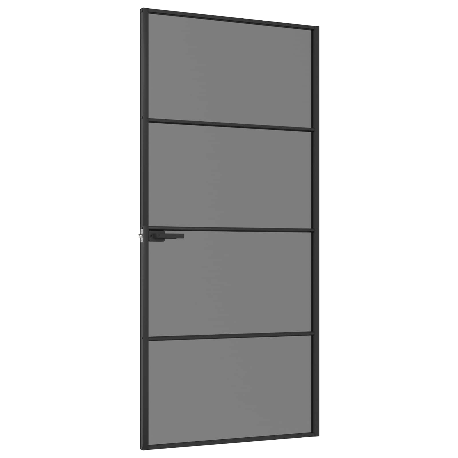 Vidaus durys 93 x 201,5 cm Grūdintas stiklas ir aliuminis
