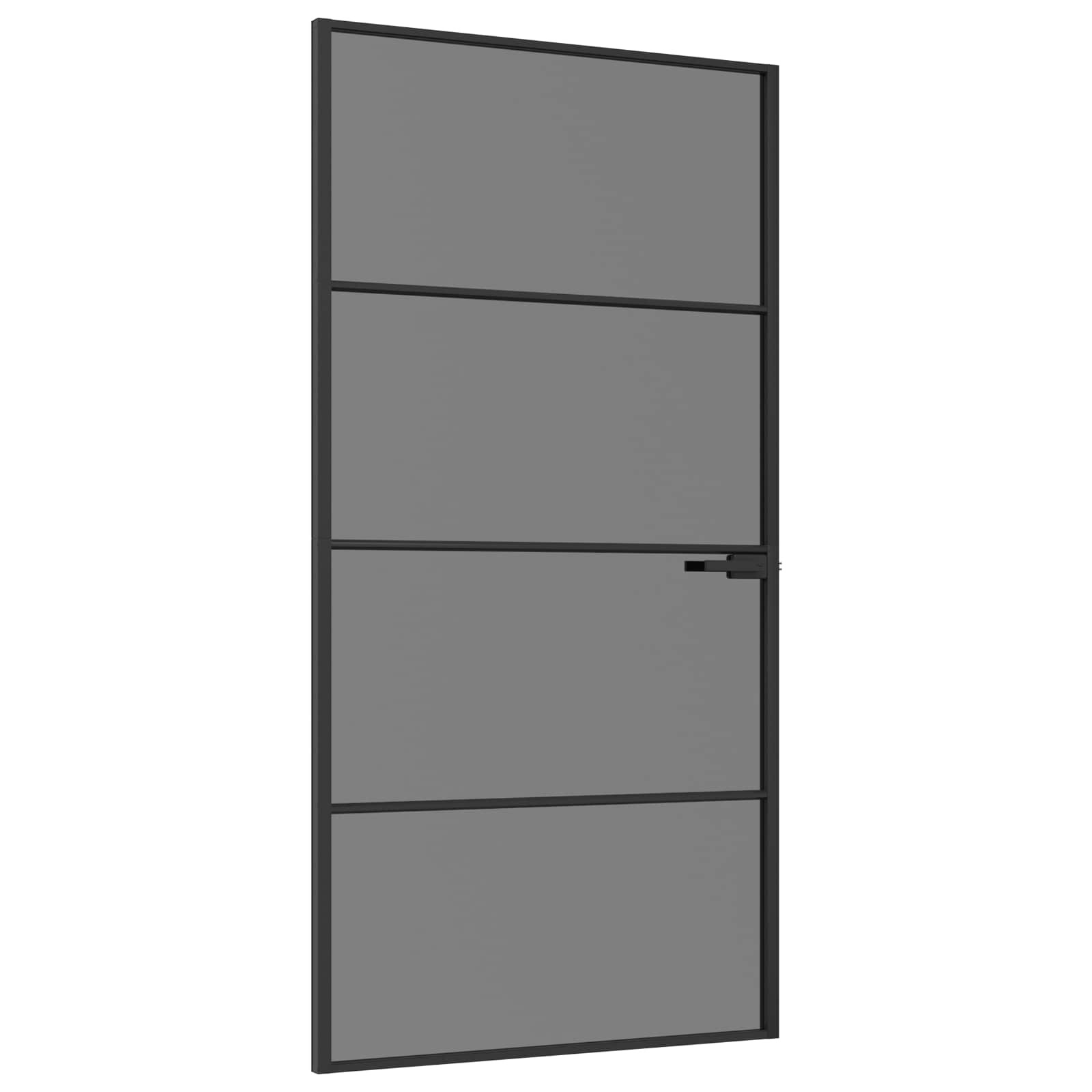 Vidaus durys 102,5 x 201,5 cm Grūdintas stiklas ir aliuminis