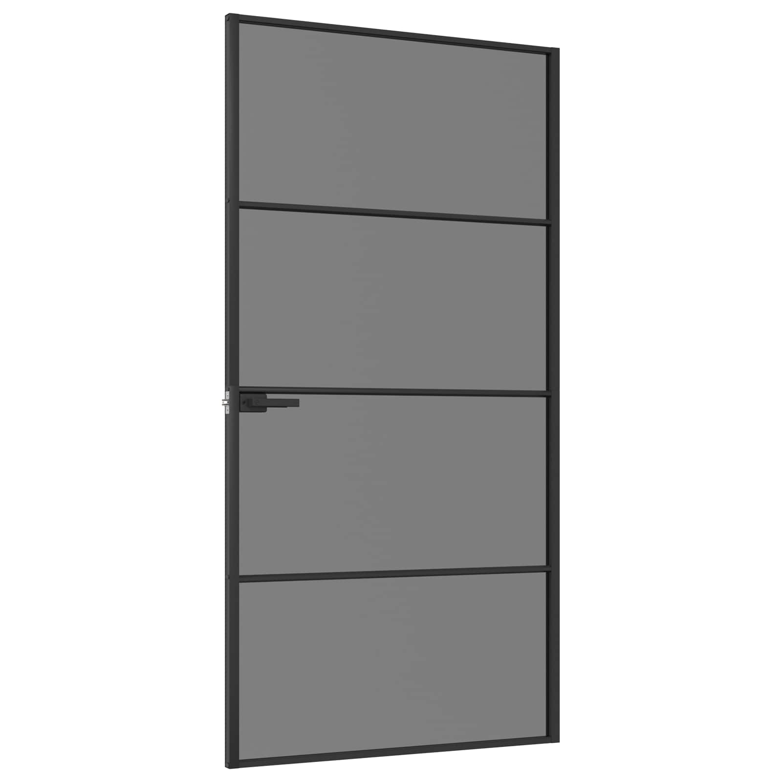 Vidaus durys 102,5 x 201,5 cm Grūdintas stiklas ir aliuminis