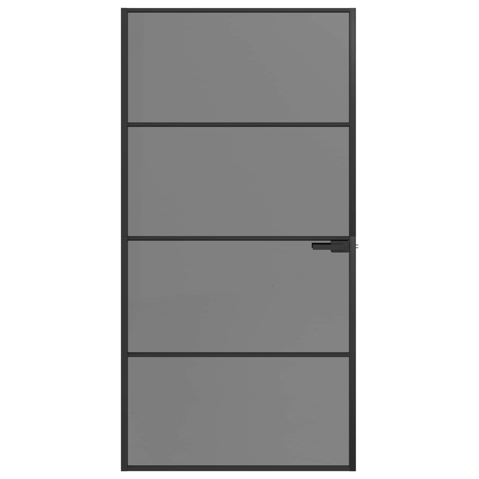 Vidaus durys 102,5 x 201,5 cm Grūdintas stiklas ir aliuminis