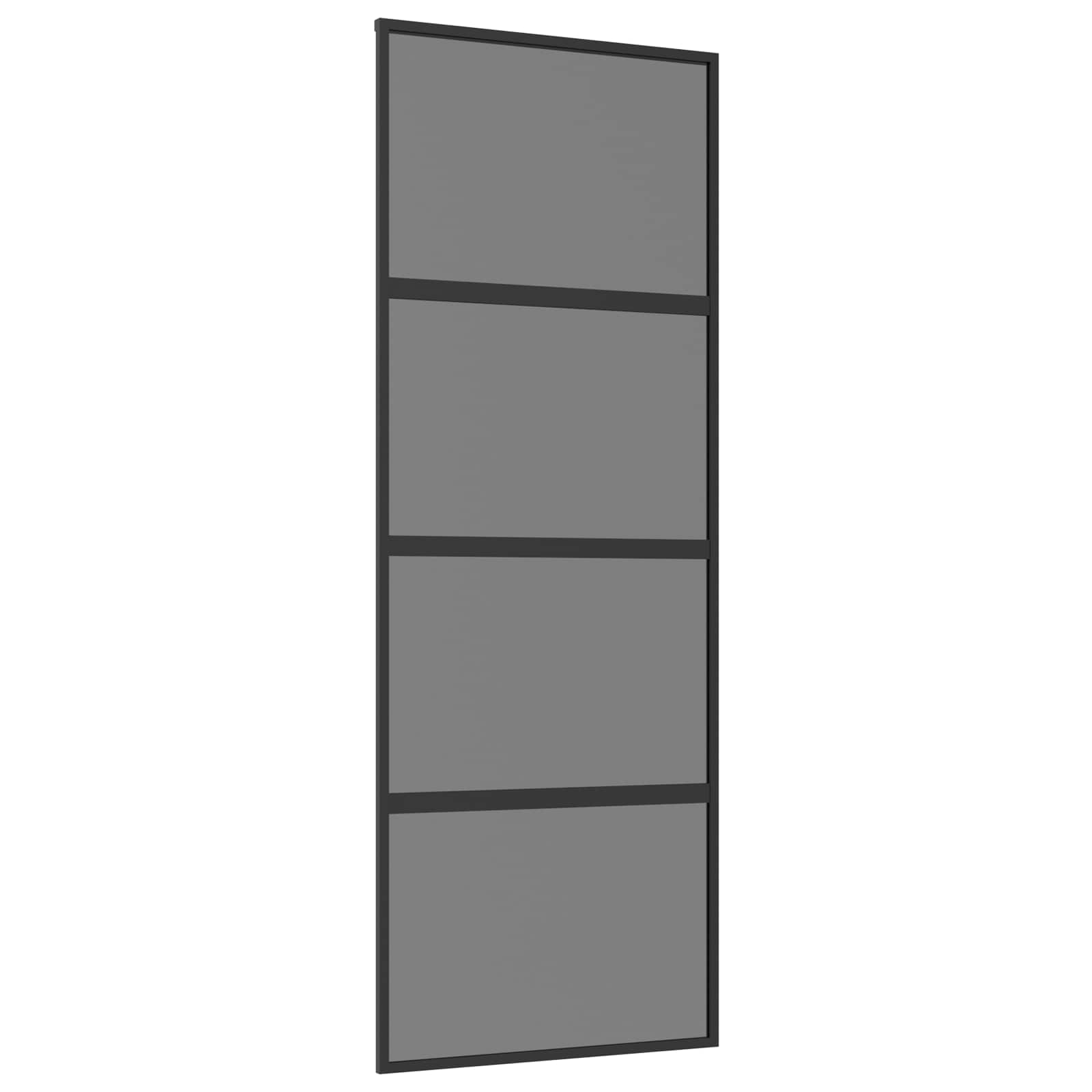 Slankios durys 76 x 205 cm Grūdintas stiklas ir aliuminis