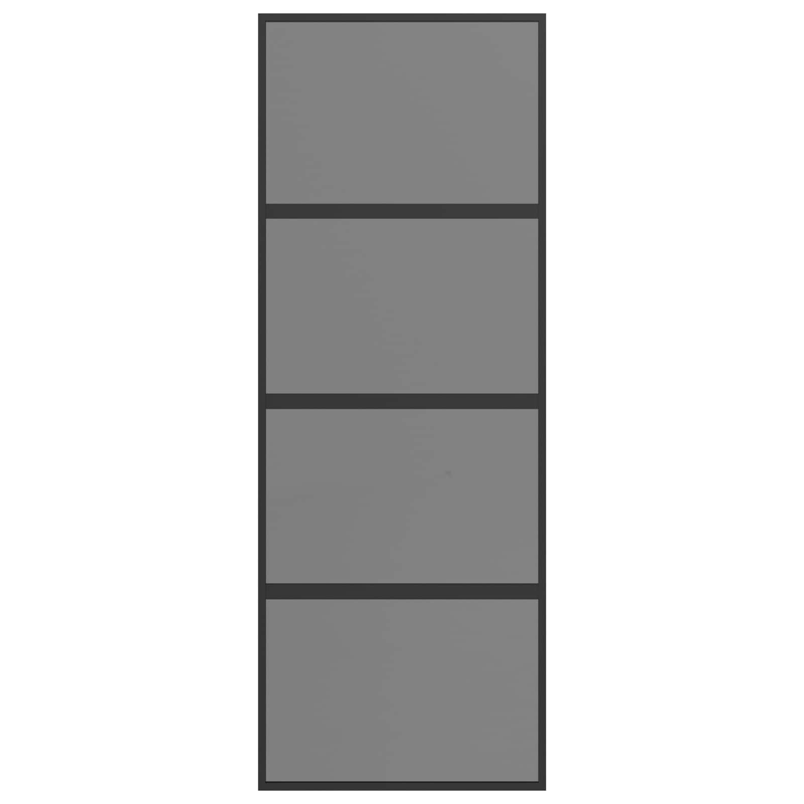 Slankios durys 76 x 205 cm Grūdintas stiklas ir aliuminis