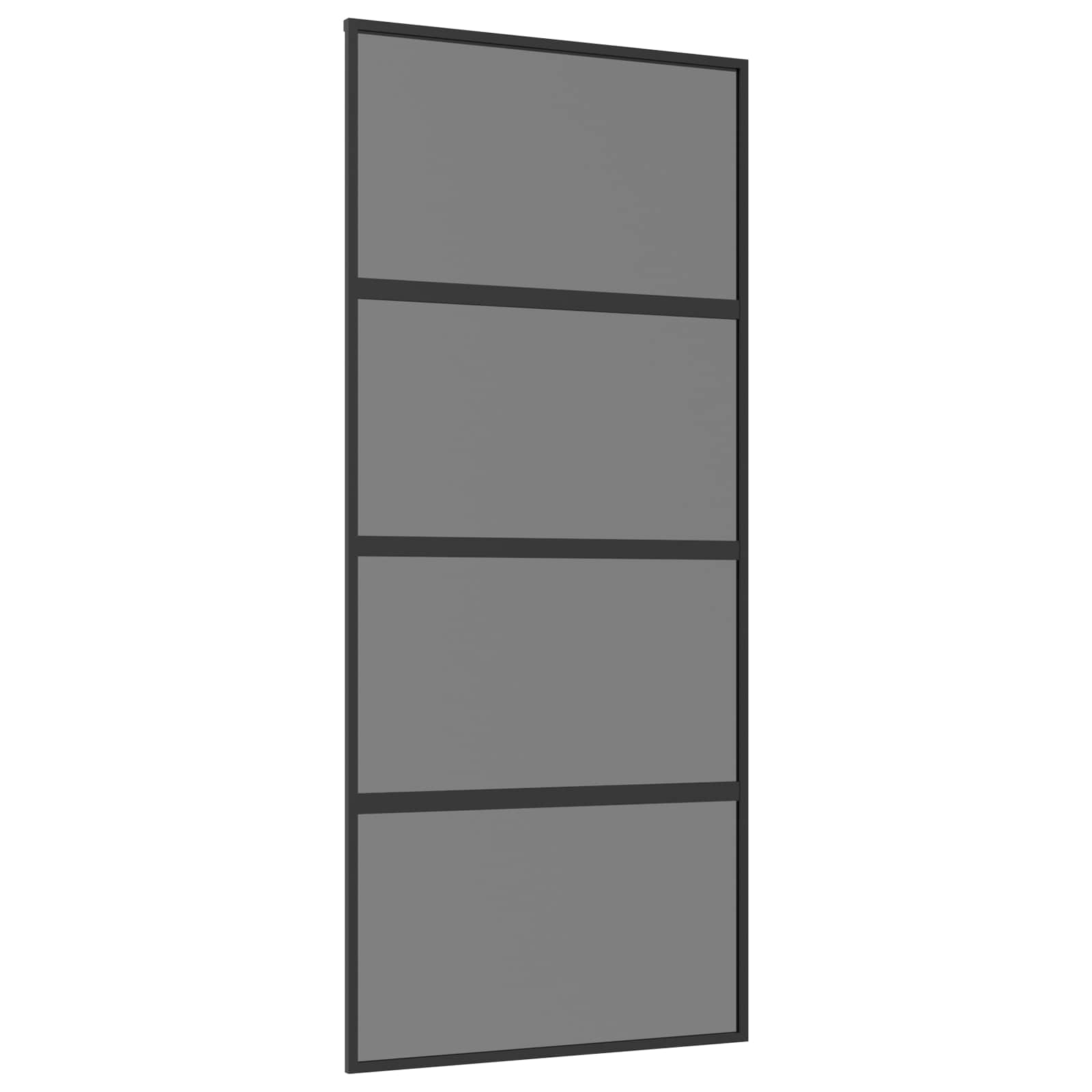 Slankios durys 90 x 205 cm Grūdintas stiklas ir aliuminis