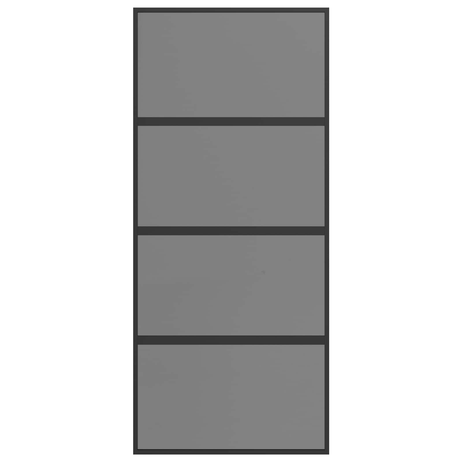 Slankios durys 90 x 205 cm Grūdintas stiklas ir aliuminis