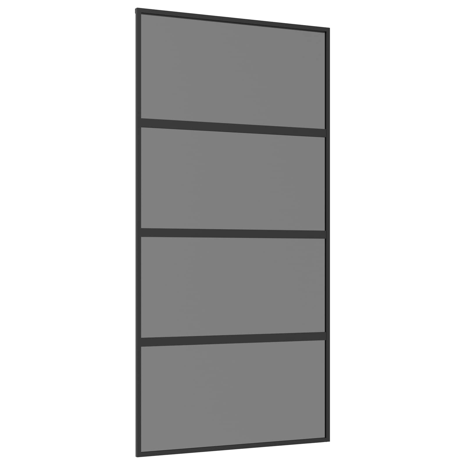 Slankios durys 102.5 x 205 cm Grūdintas stiklas ir aliuminis