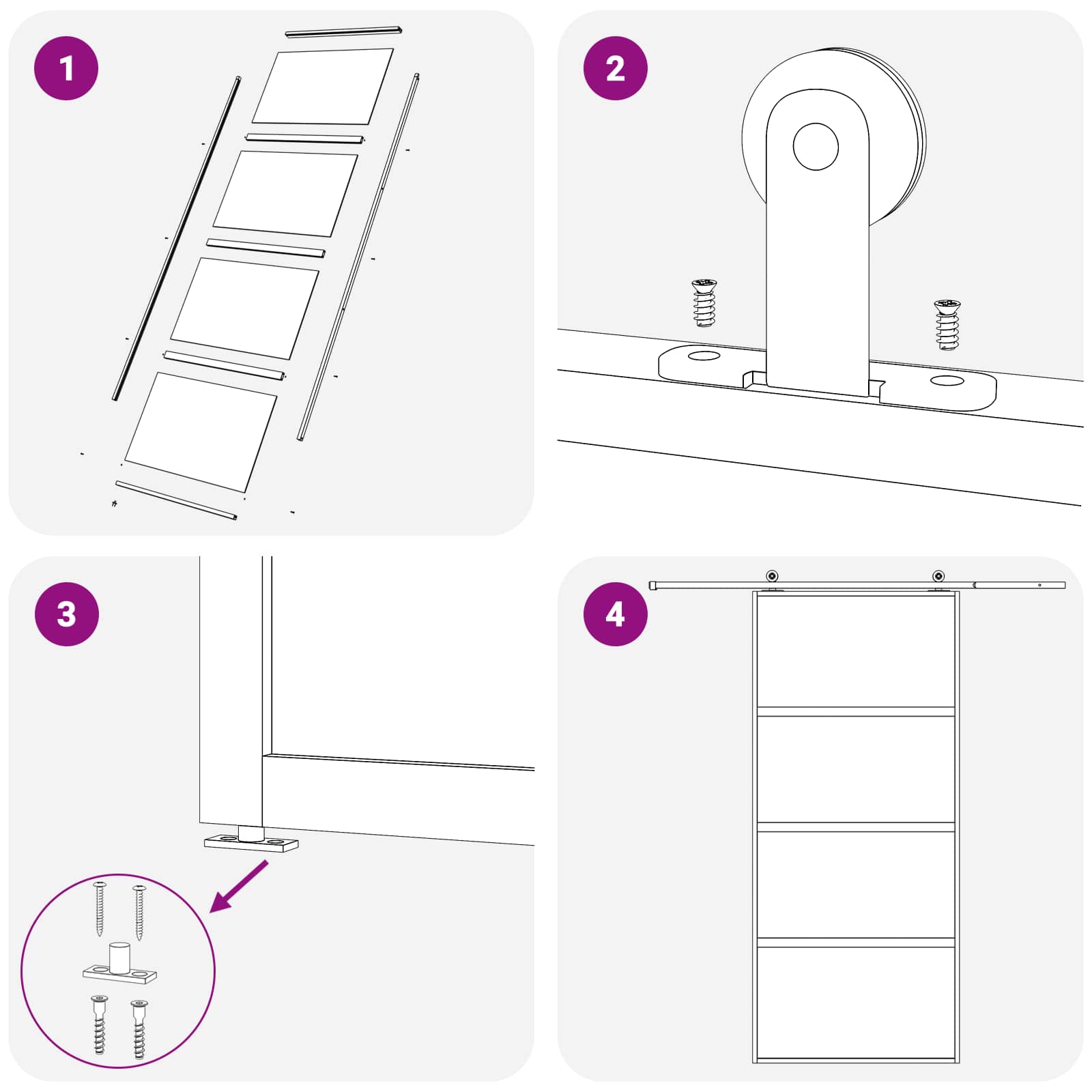 Slankios durys 102.5 x 205 cm Grūdintas stiklas ir aliuminis