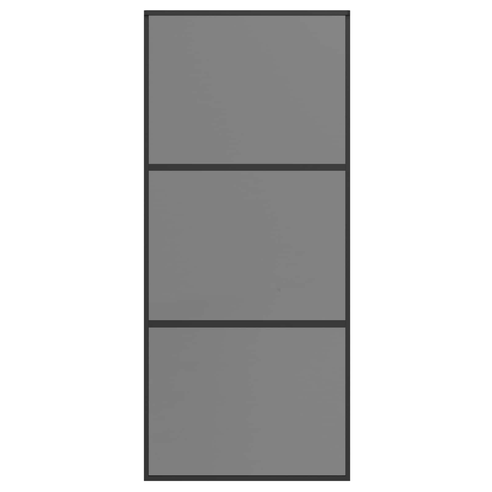 Slankios durys 90 x 205 cm Grūdintas stiklas ir aliuminis