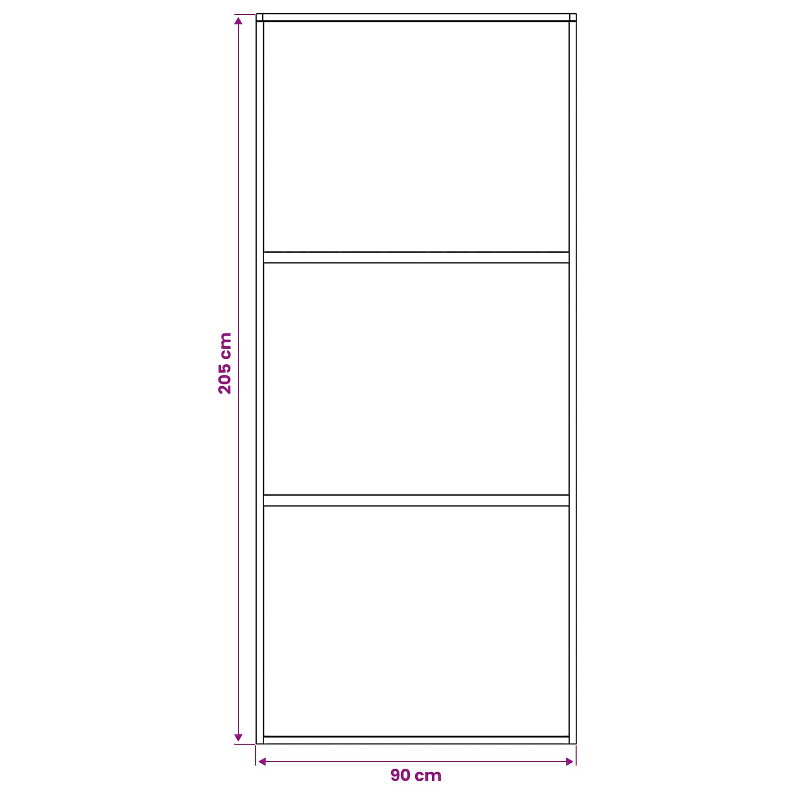 Slankios durys 90 x 205 cm Grūdintas stiklas ir aliuminis