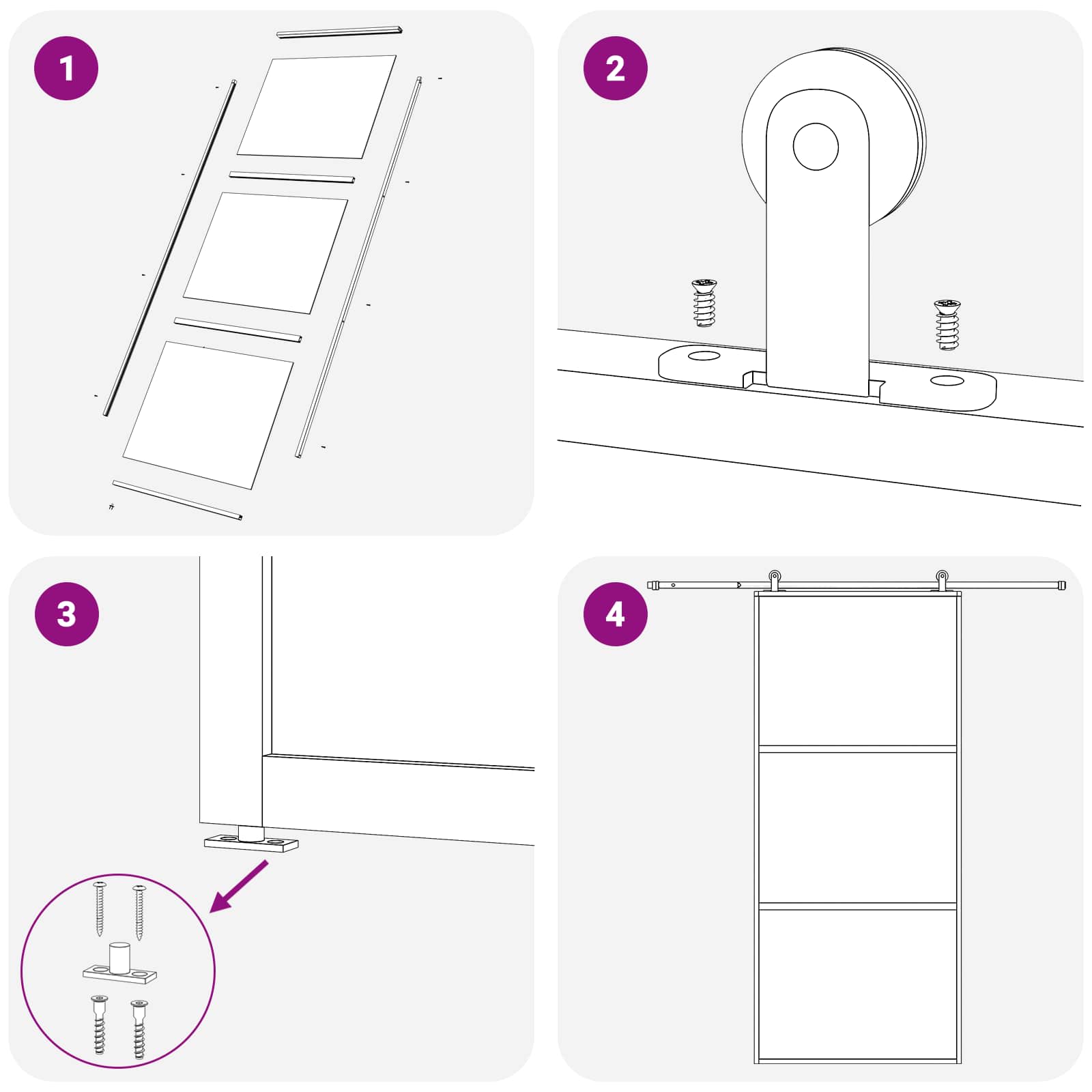 Slankios durys 102 x 205 cm Grūdintas stiklas ir aliuminis
