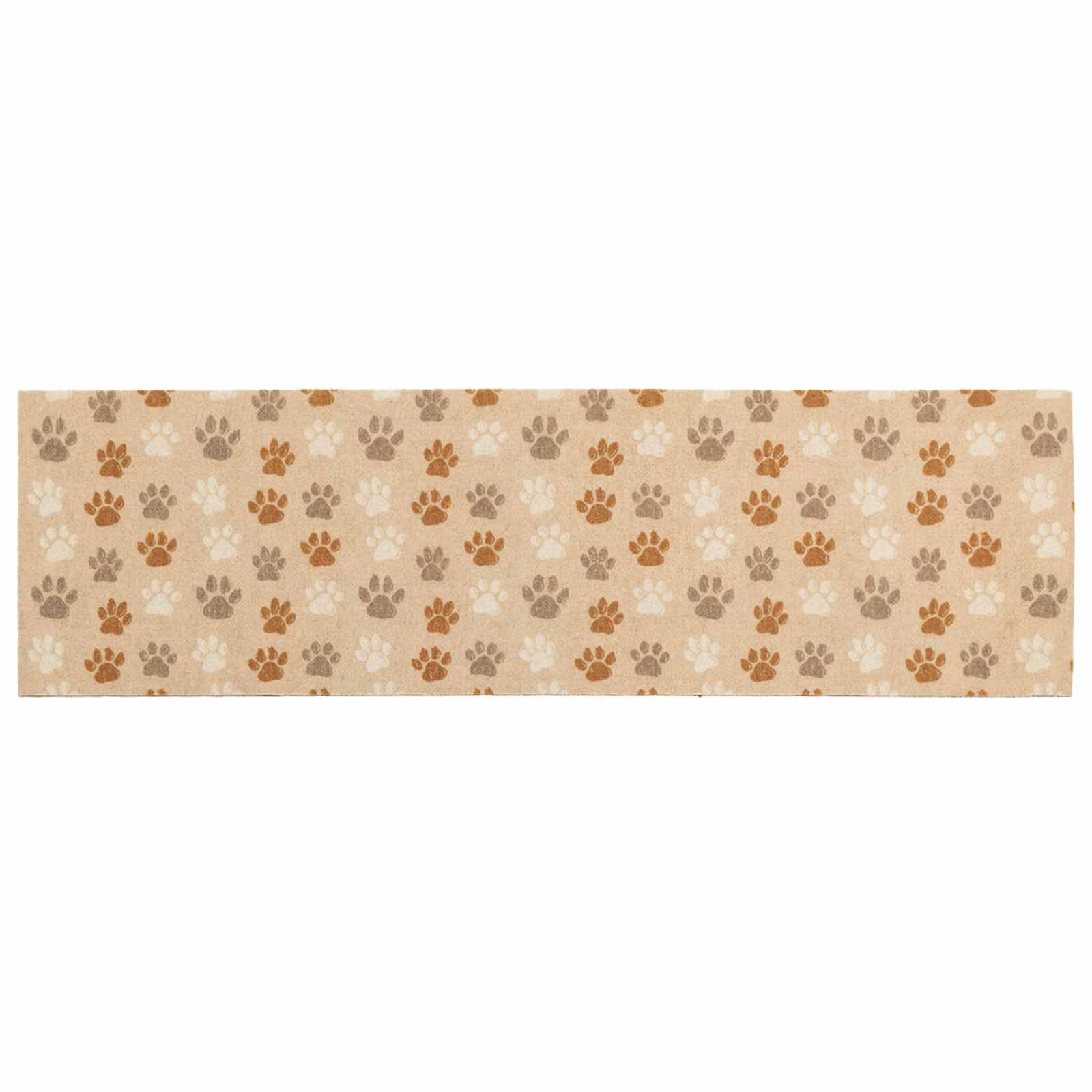 Virtuvės kilimas smėlio pėdutės 150 x 45 cm 100% poliamidas