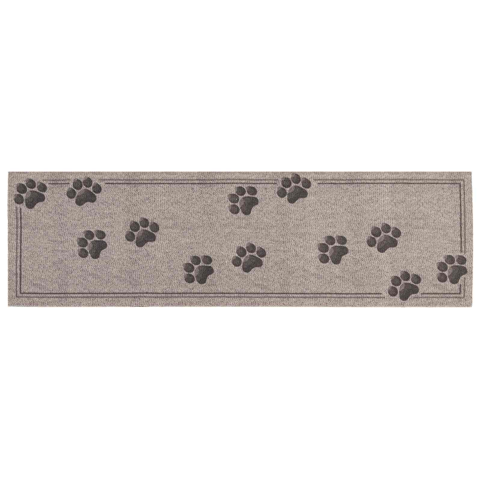 Virtuvės kilimas Pilkos pėdutės 150 x 45 cm 100% poliamidas