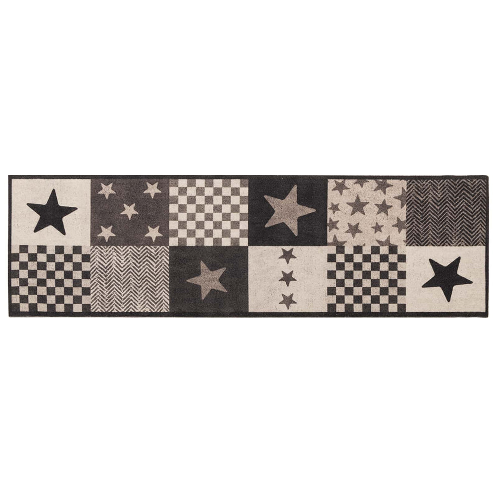 Virtuvės kilimas Pilkos žvaigždės 150 x 45 cm 100% poliamidas