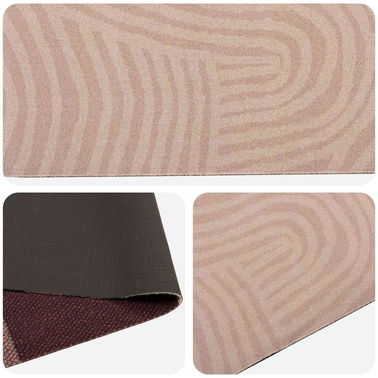 Virtuvės kilimas taupe skandinaviškas 300 x 60 cm