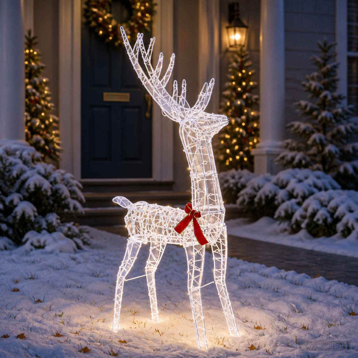 3D Kalėdų elnias LOVIISA 300 LED Šalta balta 70 x 26 x 128 cm