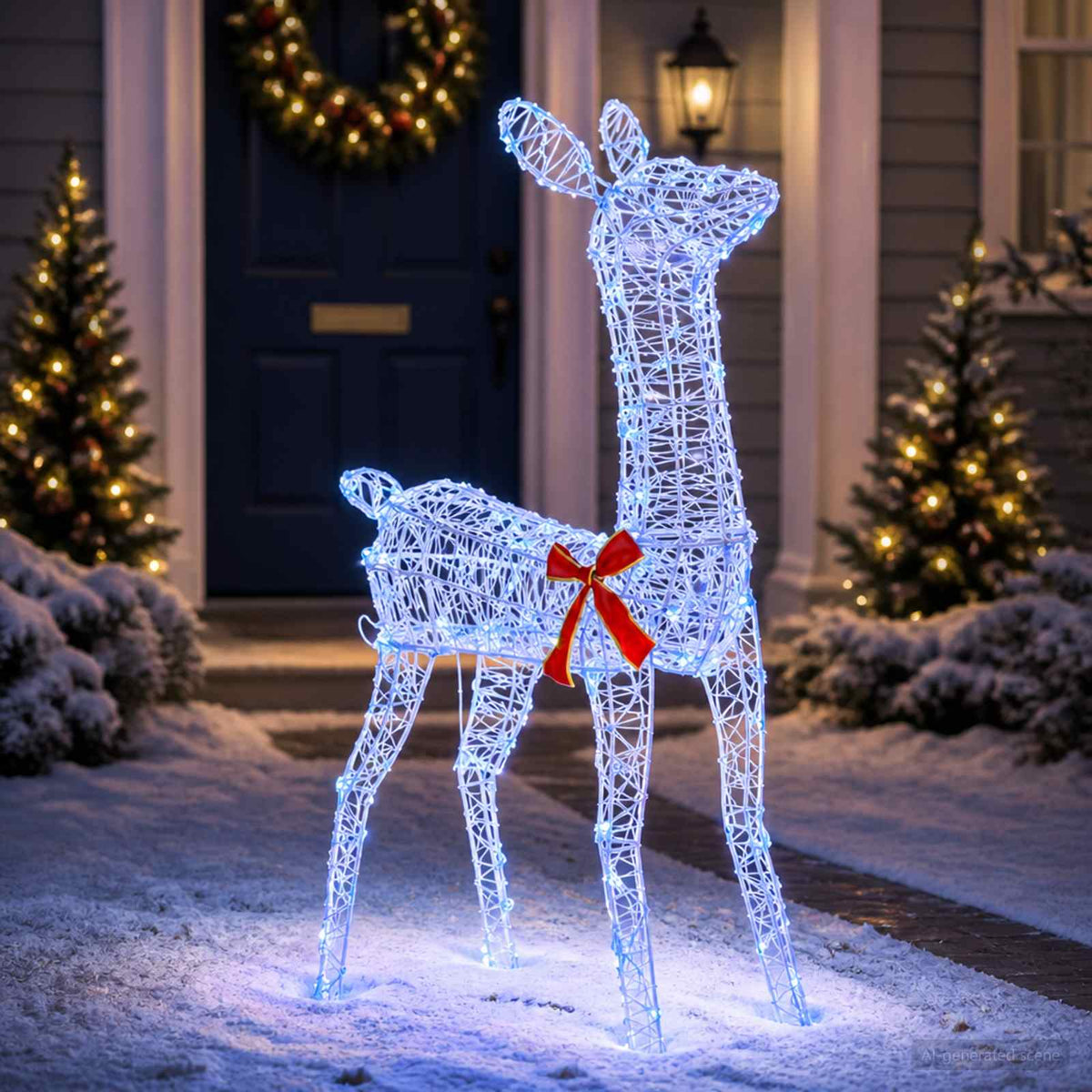 3D Kalėdų elnias LOVIISA 110 LED Mėlyna 70 x 26 x 100 cm