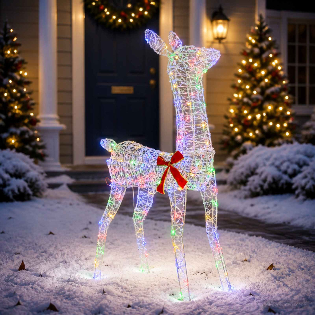 3D Kalėdų elnias LOVIISA 110 LED Įvairių spalvų