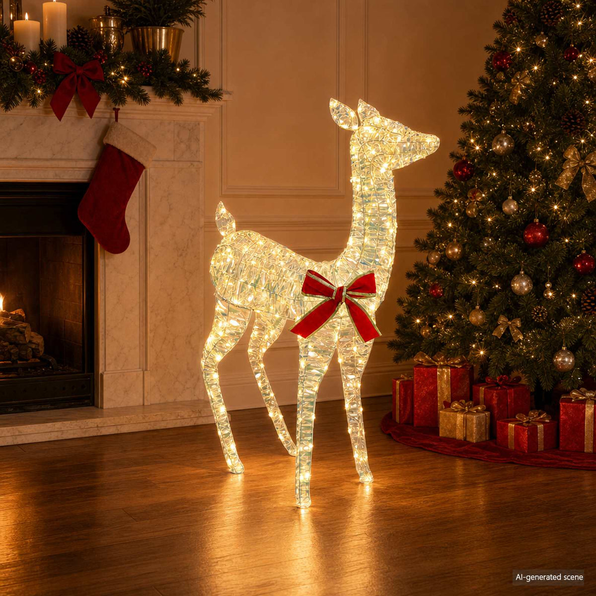 3D Kalėdų elnias LOVIISA 110 LED Šilta balta 70 x 26 x 100 cm