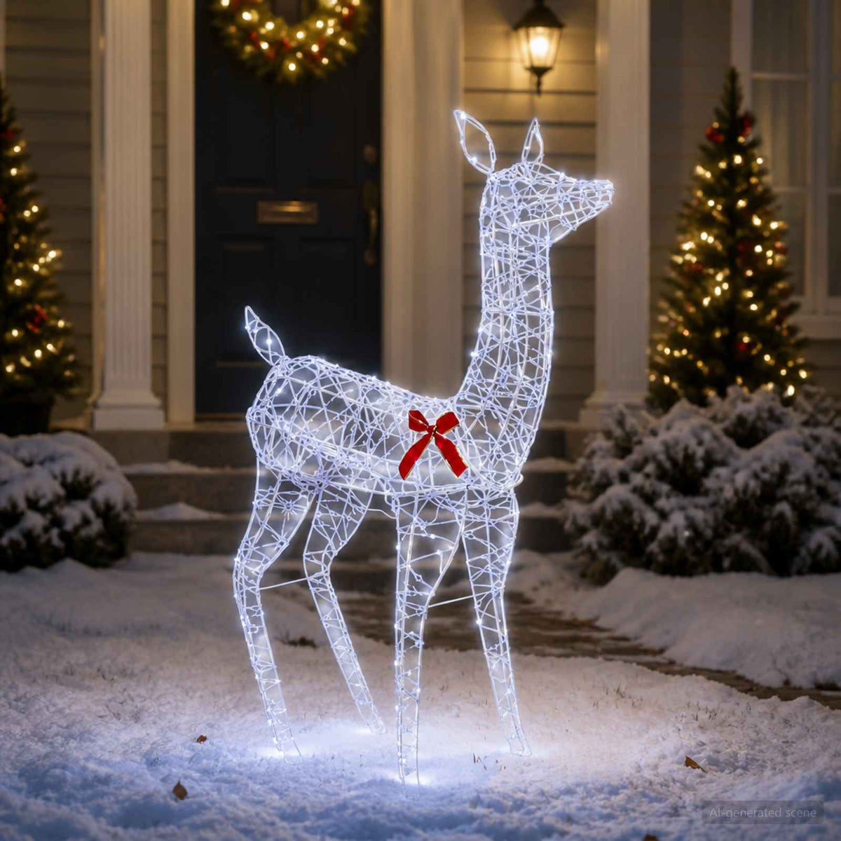 3D Kalėdų elnias LOVIISA 285 LED Šalta balta 70 x 26 x 100 cm