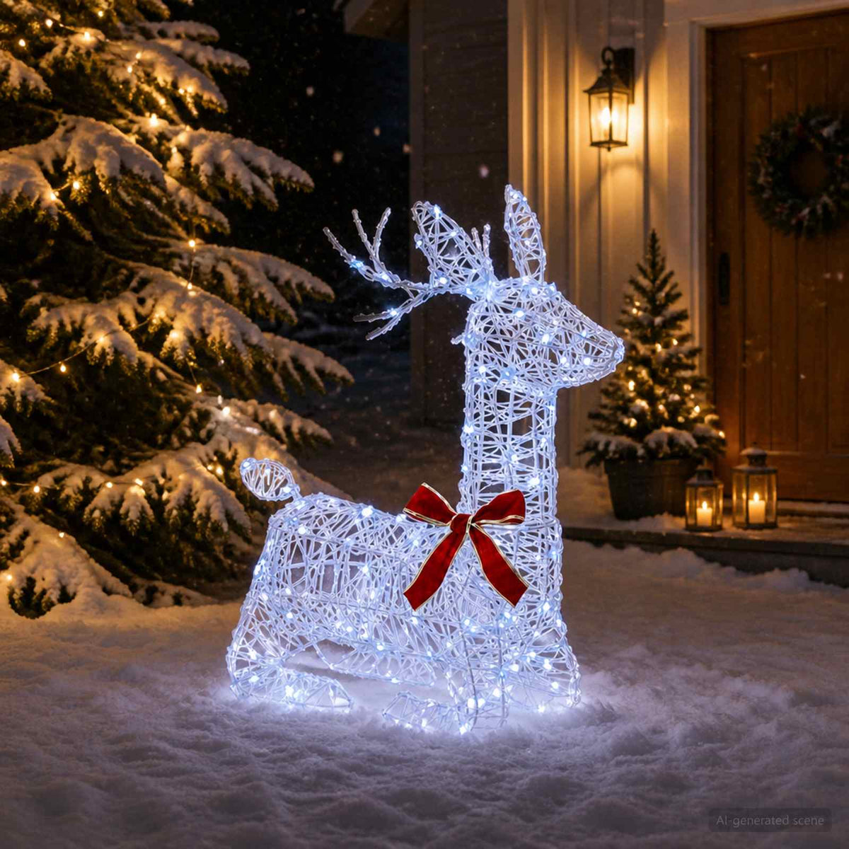 3D Kalėdų elnias LOVIISA 140 LED Mėlyna 55 x 22 x 63 cm