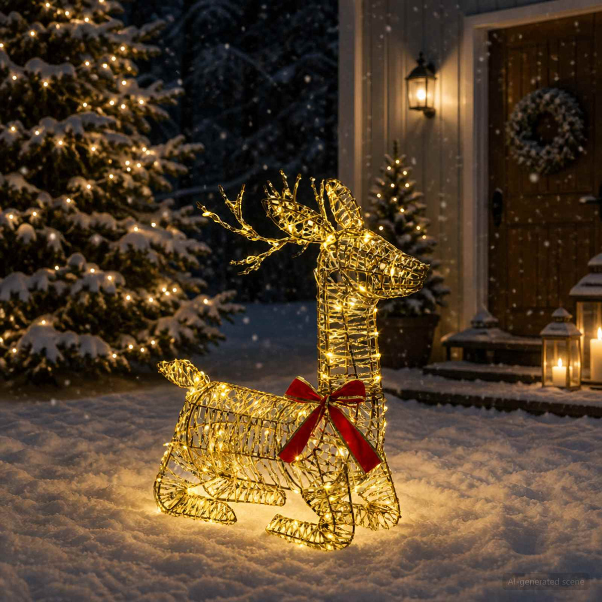 3D Kalėdų elnias LOVIISA 140 LED Šilta balta 55 x 22 x 63 cm