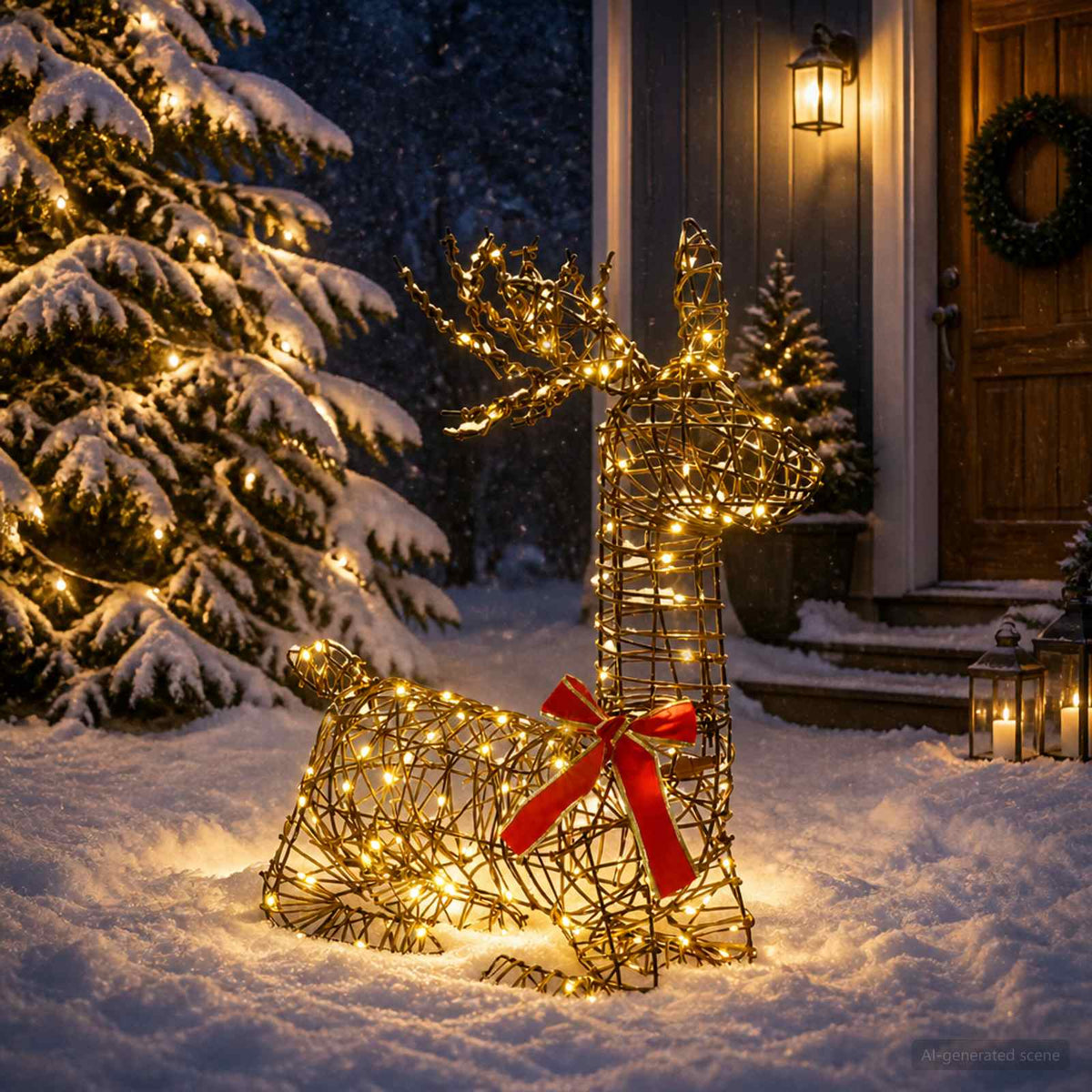 3D Kalėdų elnias LOVIISA 140 LED Šilta balta 55 x 22 x 63 cm