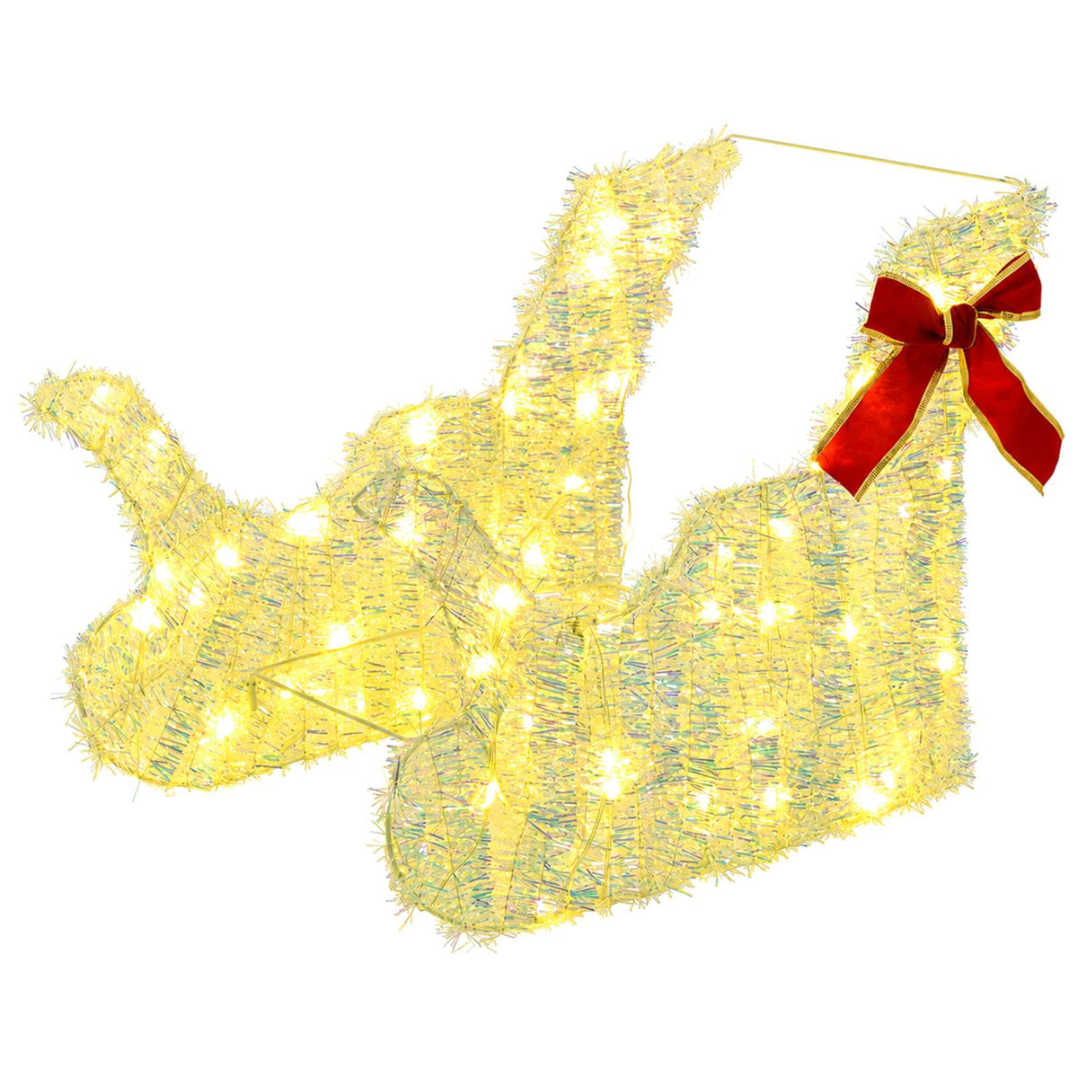 3D kalėdinis elnias su rogėmis LOVIISA 3 vnt. 160 LED
