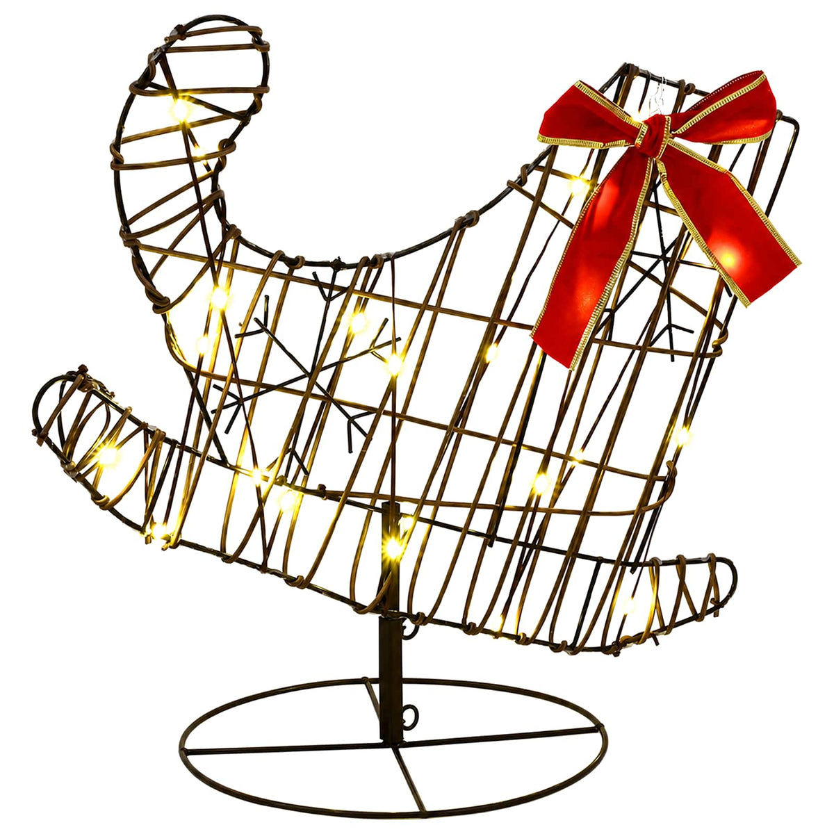 Kalėdinis elnias su rogutėmis 3 vnt. 72 LED Šilta balta