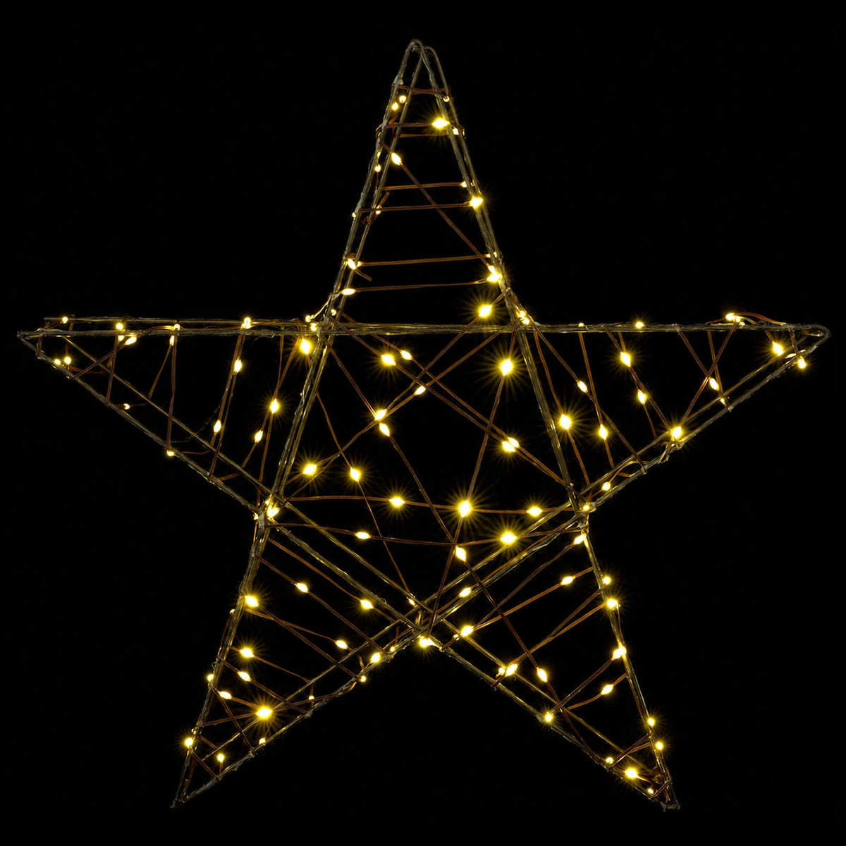 3D Kalėdų žvaigždė 120 LED Šilta balta 55 x 53,5 x 10 cm