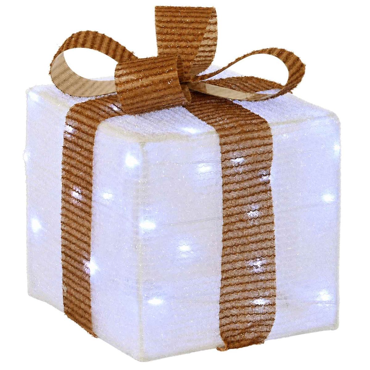 Apšviesta Kalėdinė Dovana 3 vnt. 64 LED Šalta balta