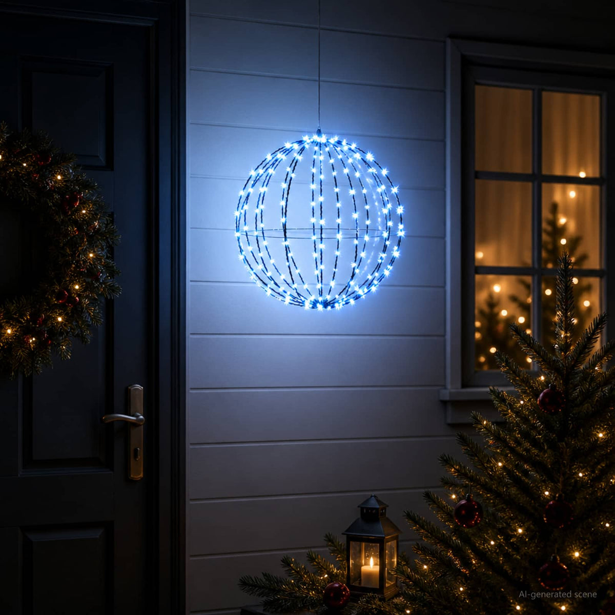 Kalėdų finialo šviesa 120 LED Mėlyna Skersmuo 40 x 42 cm