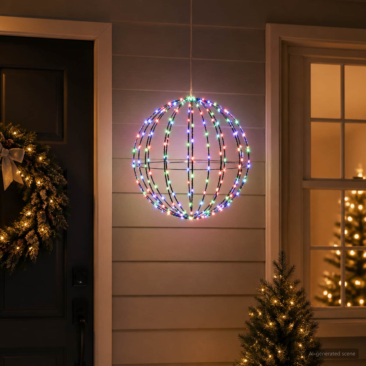Kalėdų finialo šviesa 120 LED Įvairių spalvų