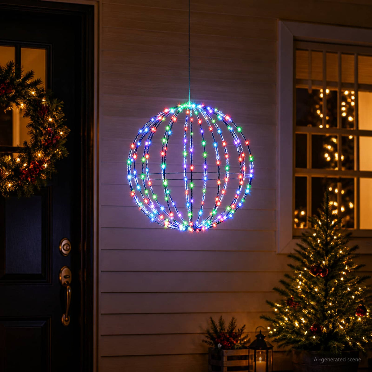 Kalėdų finialo šviesa 160 LED Įvairių spalvų