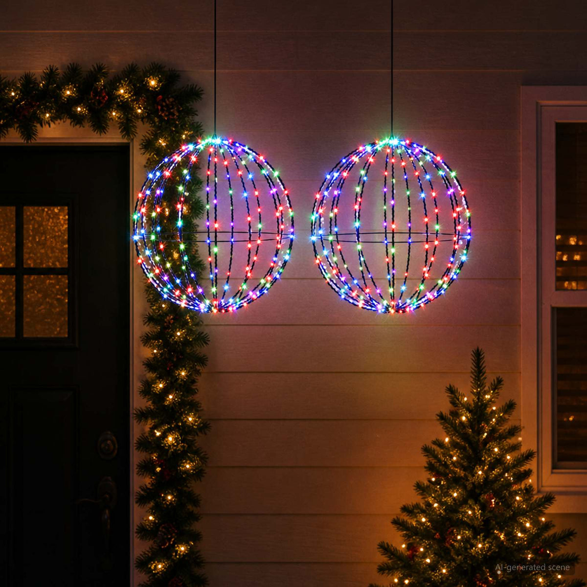 Kalėdų finialo šviesa 2 vnt. 240 LED Įvairių spalvų