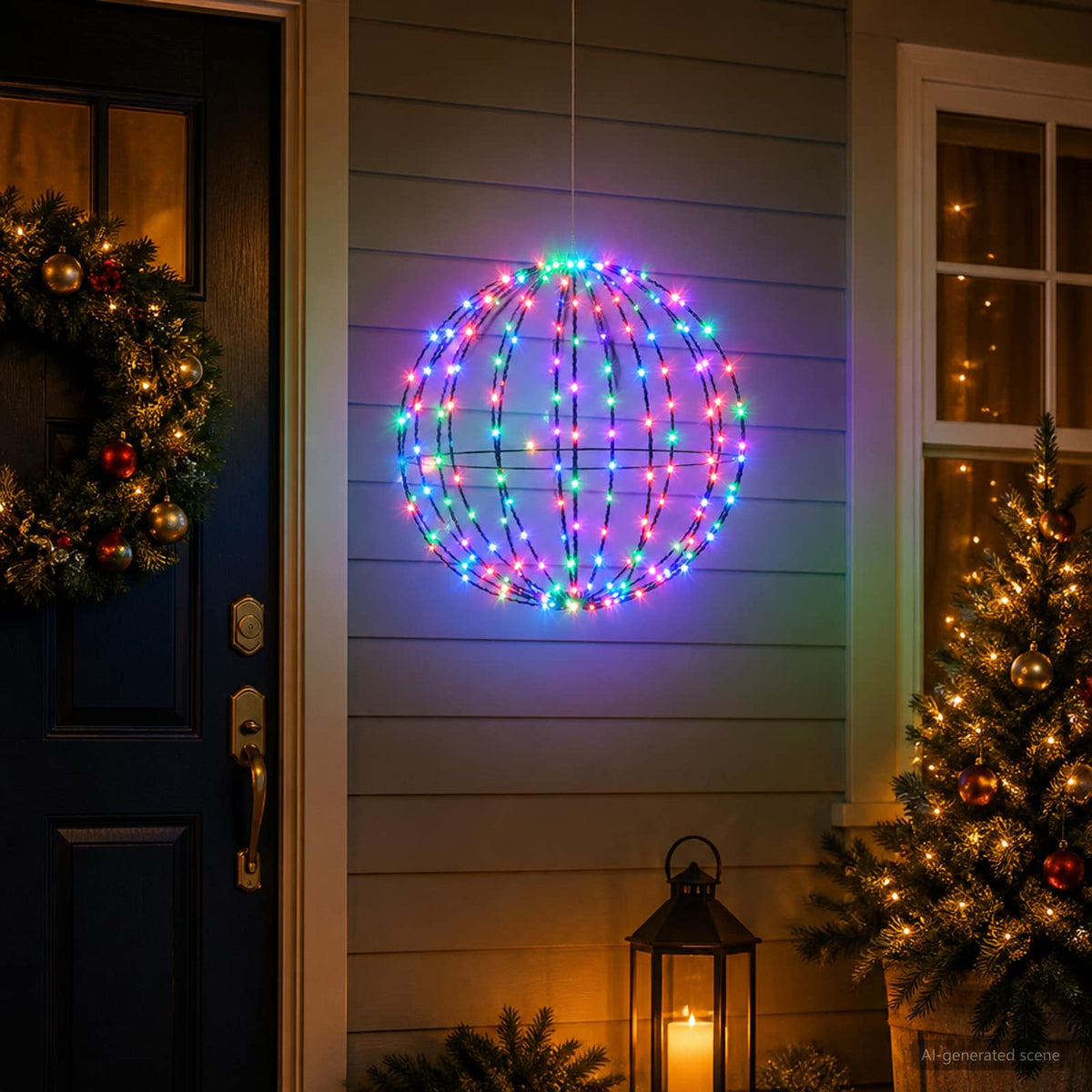 Kalėdų finialo šviesa 96 LED RGB Skersmuo 30 x 32 cm