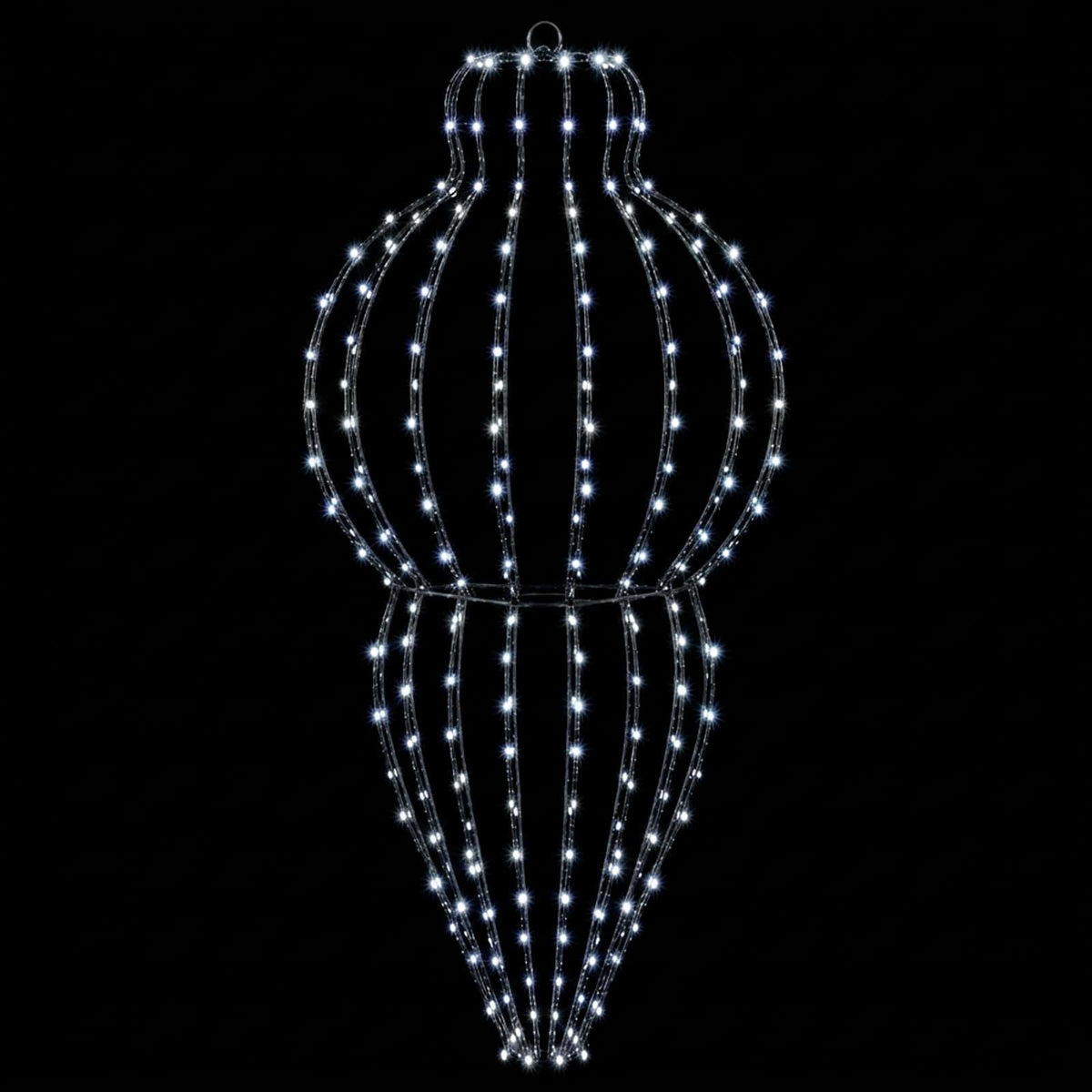 Šviečiantis kalėdinis dekoras 320 LED Šalta balta