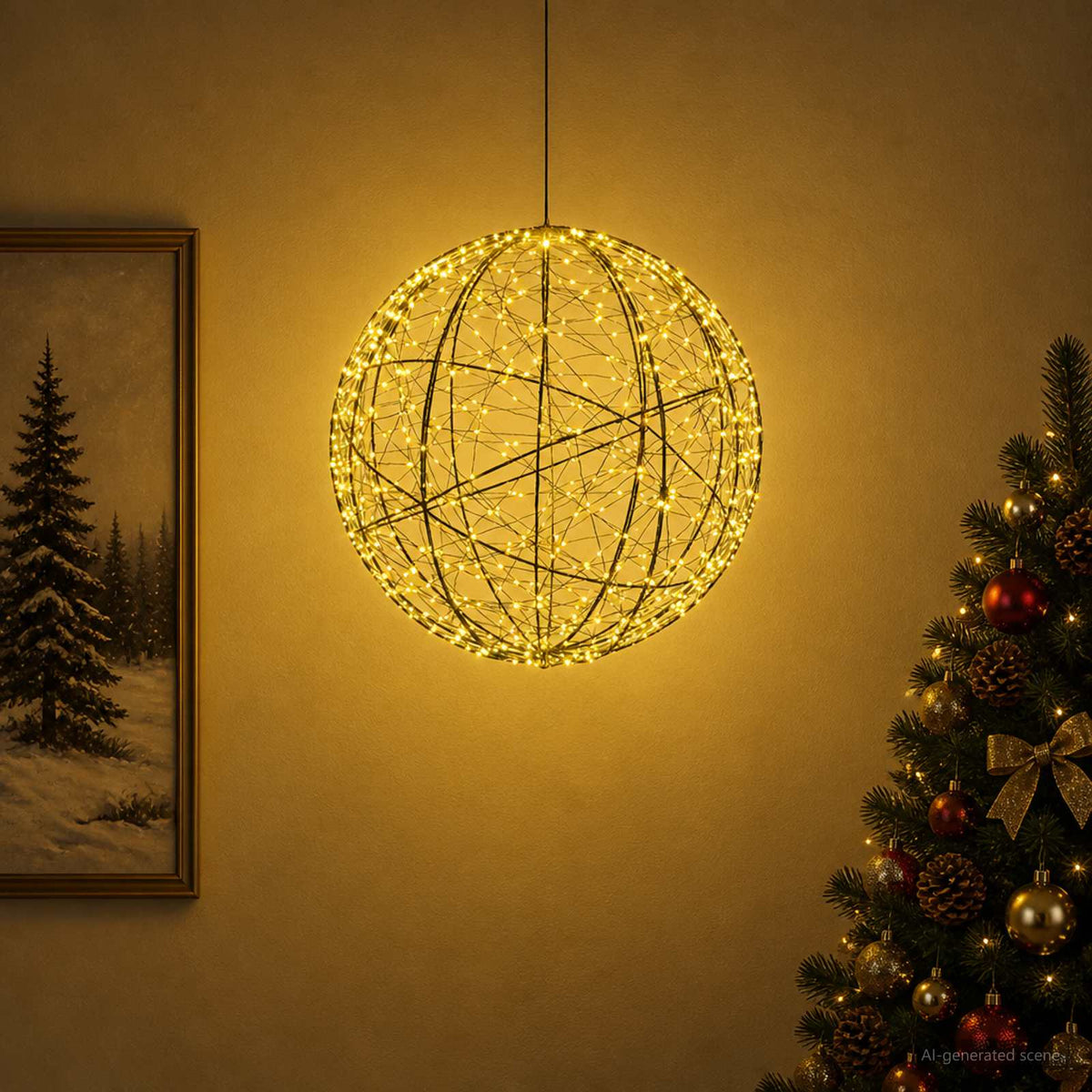 Kalėdų finialo šviesa 750 LED Šilta balta Ø 50 x 52 cm