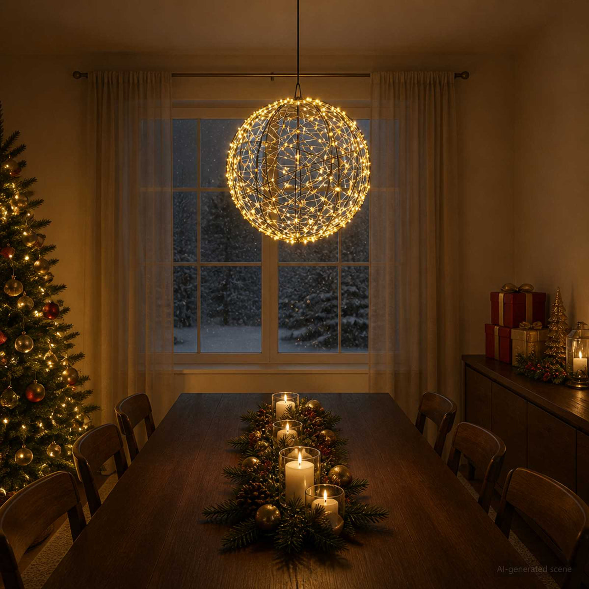 Kalėdų finialo šviesa 750 LED Šilta balta Ø 50 x 52 cm