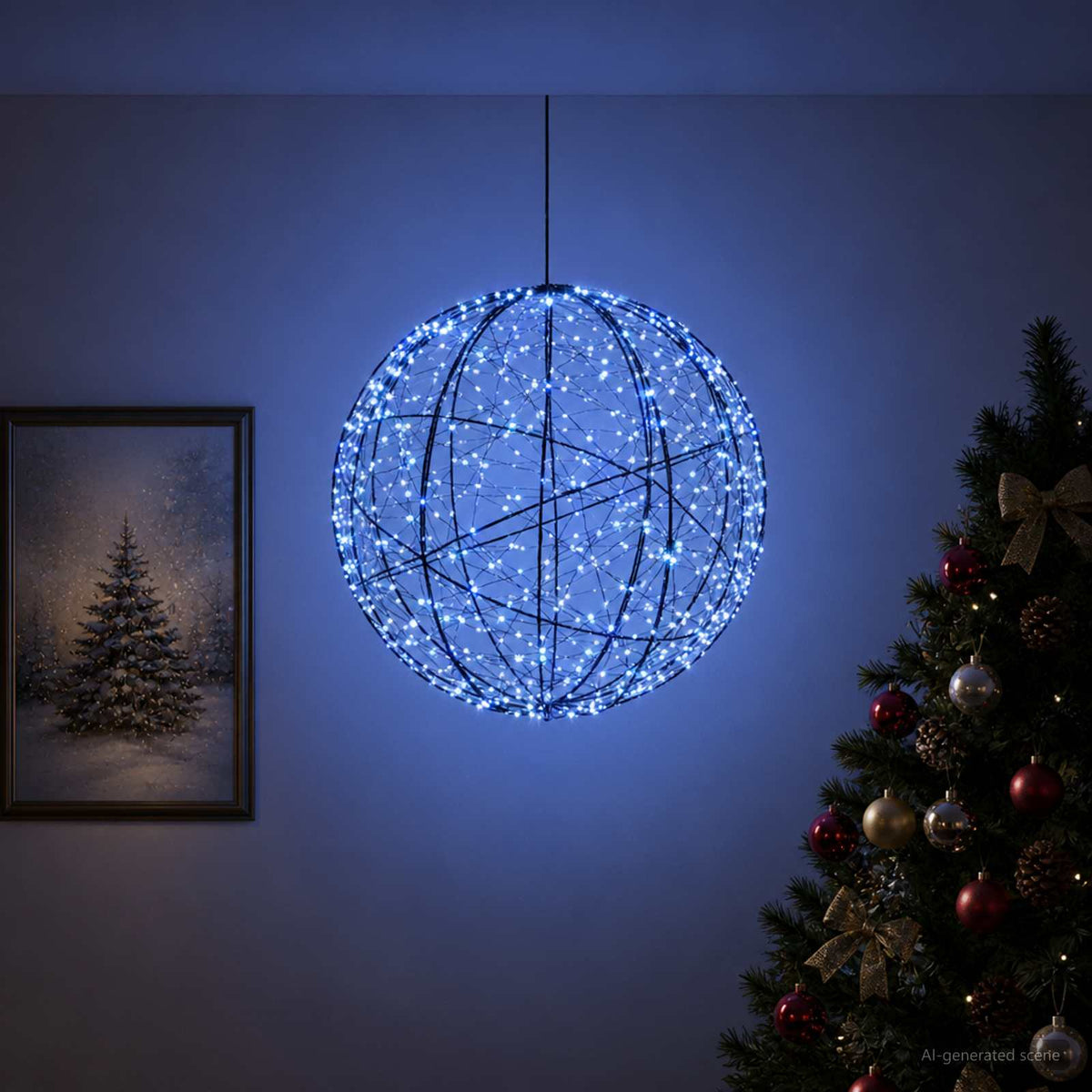 Kalėdų finialo šviesa 500 LED Mėlyna Skersmuo 40 x 42 cm