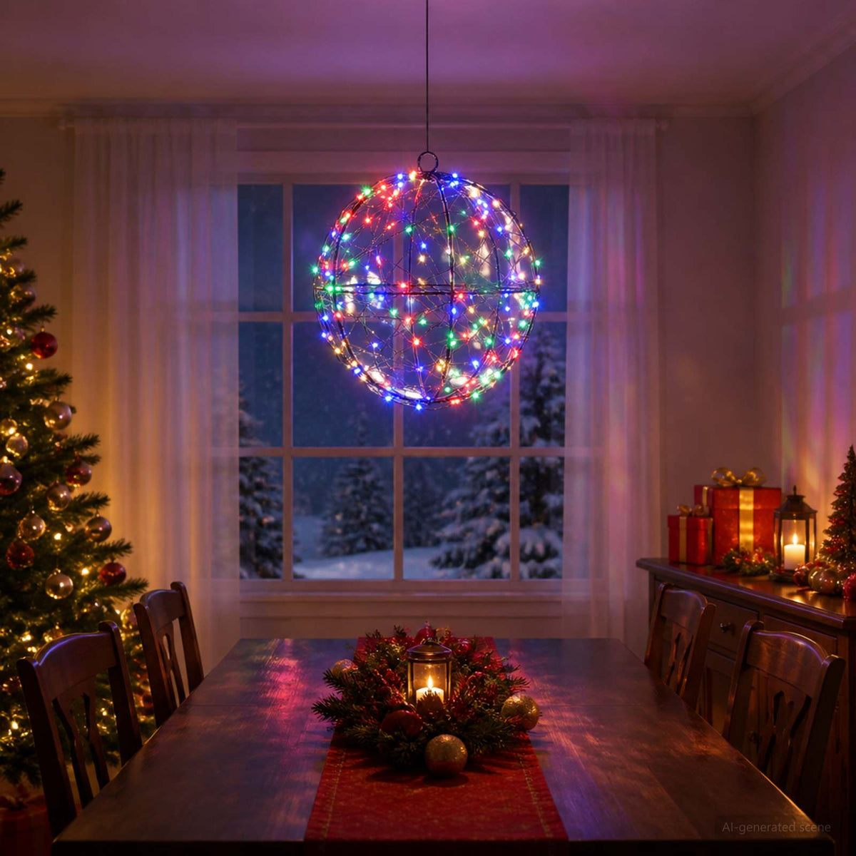 Kalėdų finialo šviesa 200 LED Įvairių spalvų